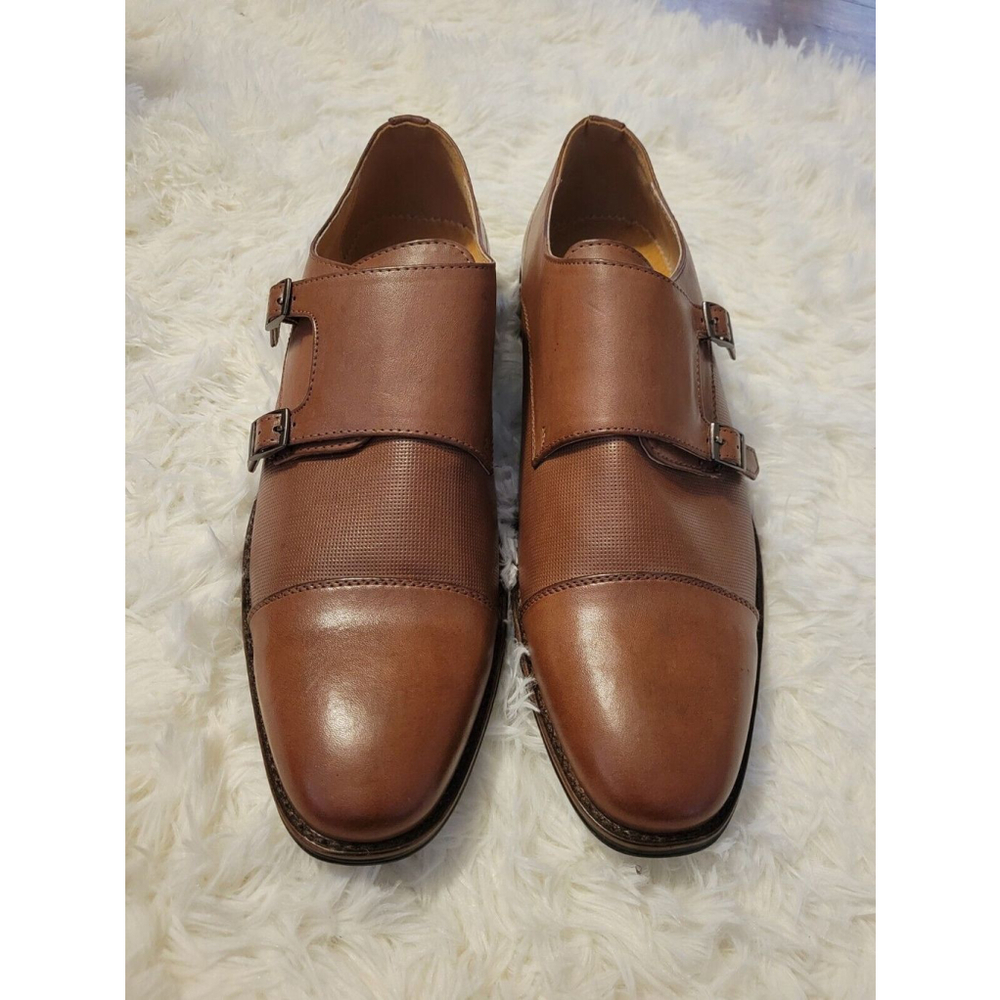 Miralto Double Monk Strap Dress Shoes - Mens Leather. Pig Skin Lining. Size 13